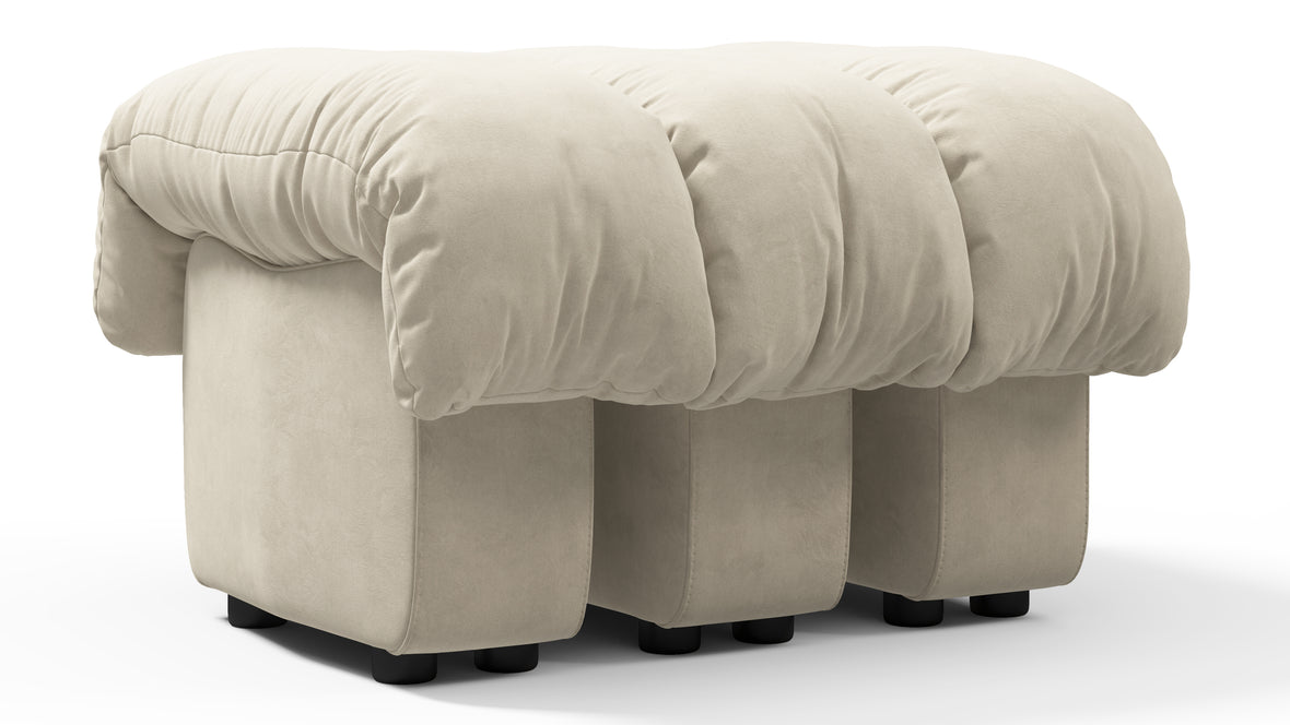 DS 600 - DS 600 Ottoman, Eggshell Vegan Suede