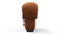 DS 600 - DS 600 Right End Stool Module, Burnt Orange Vegan Suede