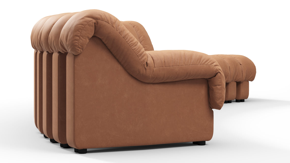 DS 600 - DS 600 Sectional, Combination 1, Left Arm, Tan Vegan Leather