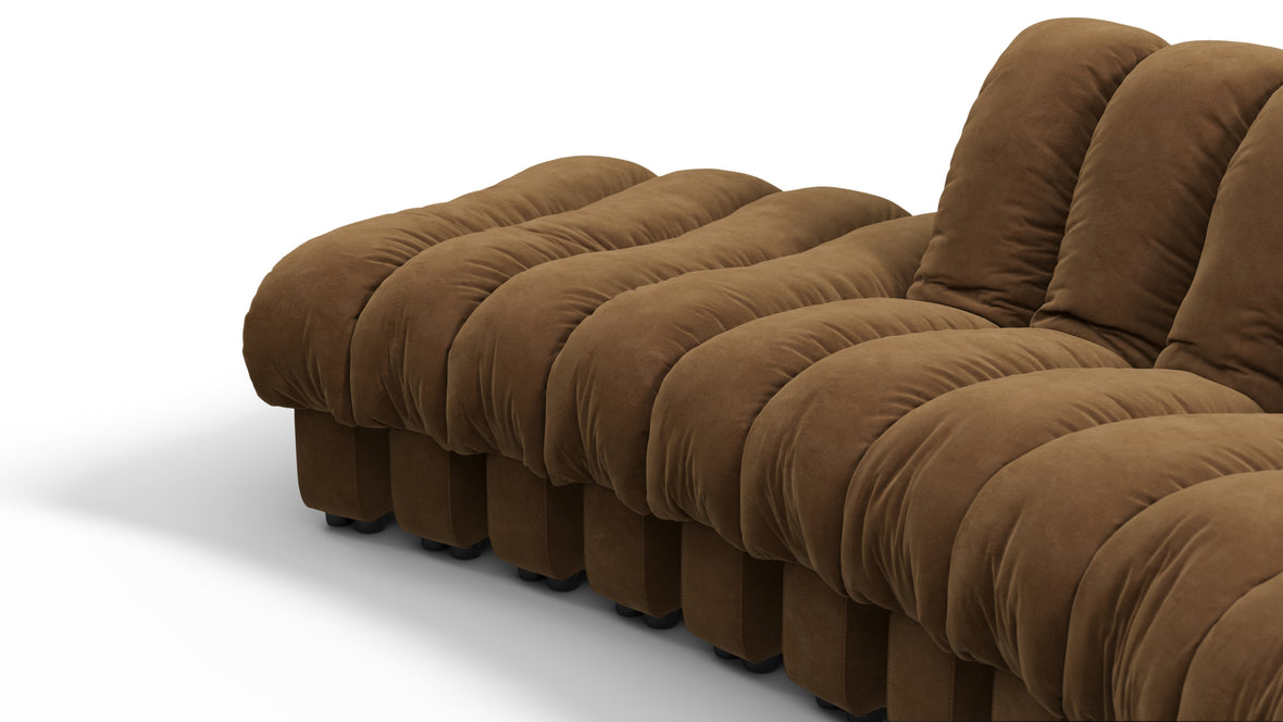 DS 600 - DS 600 Sectional, Combination 1, Right Arm, Brown Vegan Suede