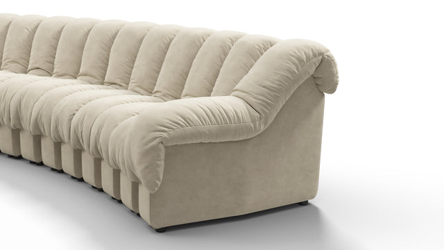 DS 600 - DS 600 Sectional, Combination 1, Right Arm, Eggshell Vegan Suede