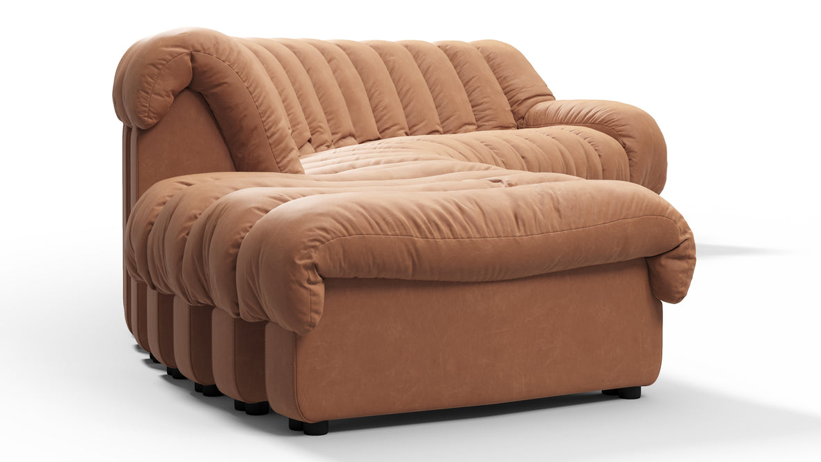 DS 600 - DS 600 Sectional, Combination 1, Right Arm, Tan Vegan Leather