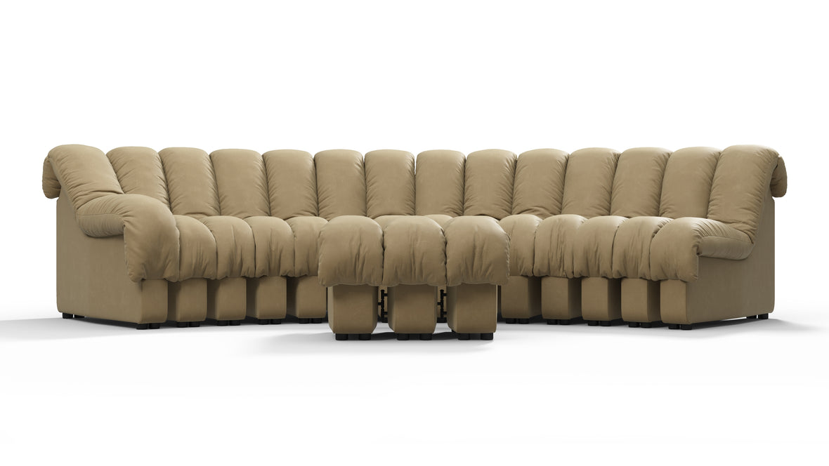 DS 600 - DS 600 Sectional, Combination 2, Left Arm, Beige Vegan Leather