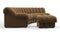 DS 600 - DS 600 Sectional, Combination 2, Left Arm, Brown Vegan Suede