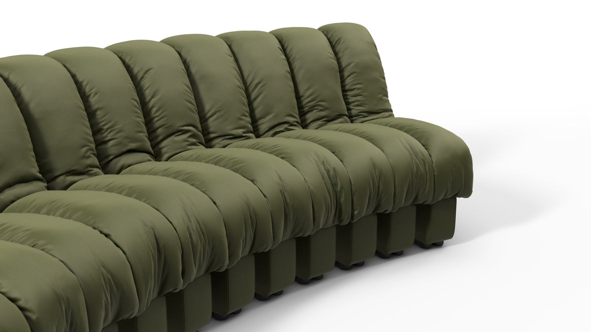 DS 600 - DS 600 Sectional, Combination 2, Left Arm, Deep Olive Vegan Leather