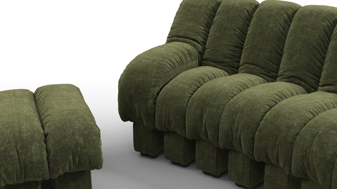 DS 600 - DS 600 Sectional, Combination 2, Left Arm, Moss Green Chenille