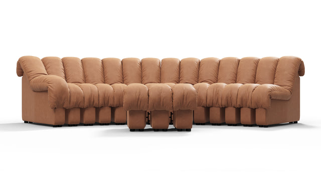 DS 600 - DS 600 Sectional, Combination 2, Left Arm, Tan Vegan Leather