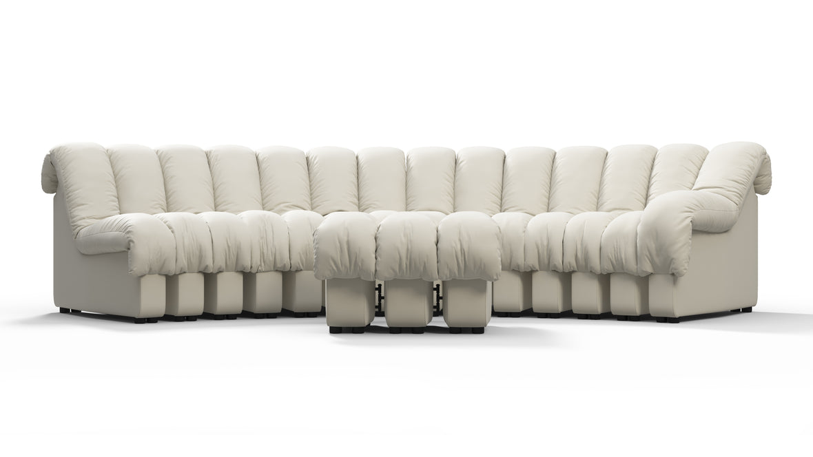 DS 600 - DS 600 Sectional, Combination 2, Right Arm, Cream Vegan Leather