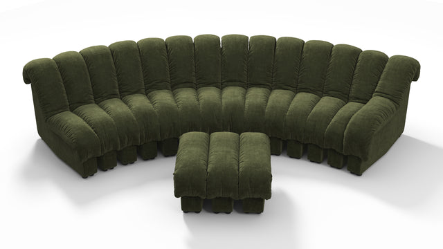 DS 600 - DS 600 Sectional, Combination 2, Right Arm, Moss Green Chenille