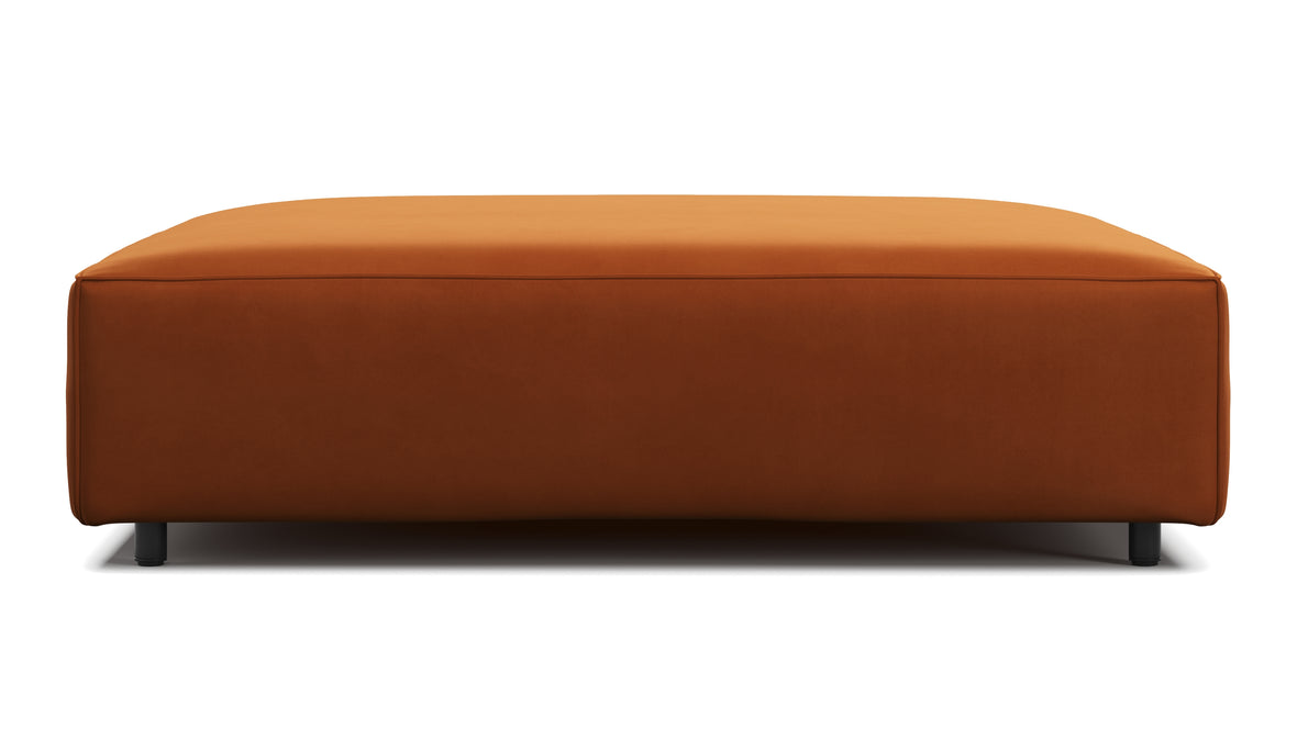 Extrasoft - Extrasoft Sectional Module, Extra Large Seat, Burnt Orange Velvet