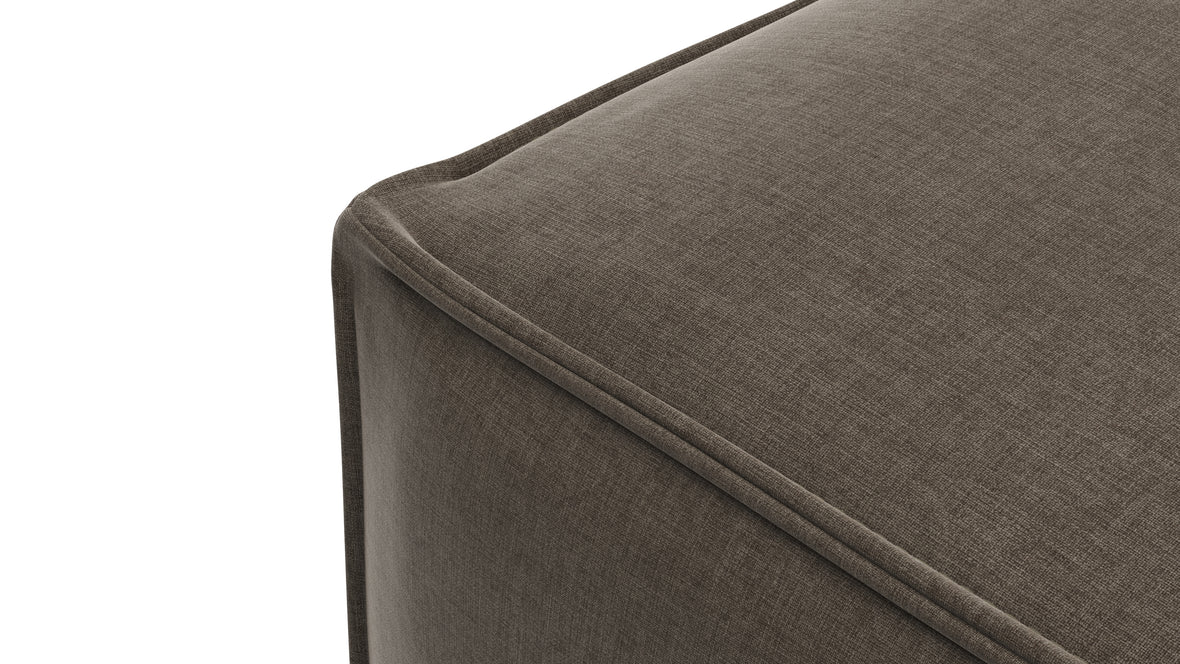 Extrasoft - Extrasoft Sectional Module, Extra Large Seat, Coffee Brushed Weave