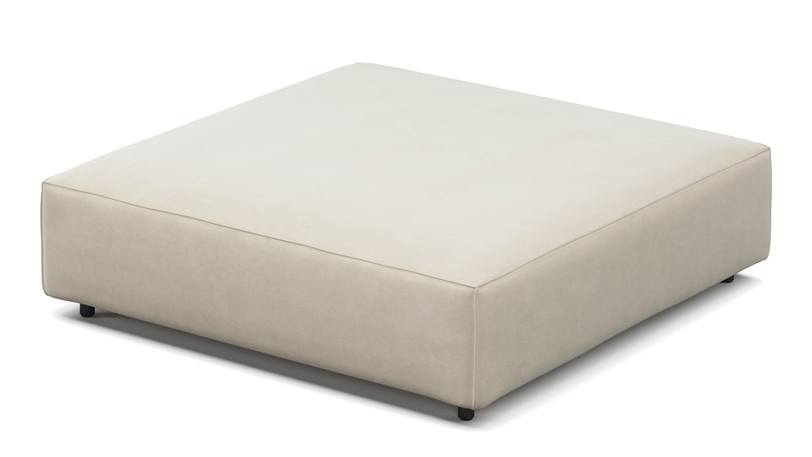 Extrasoft - Extrasoft Sectional Module, Extra Large Seat, Eggshell Vegan Suede