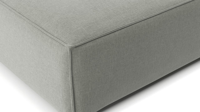 Extrasoft - Extrasoft Sectional Module, Extra Large Seat, Soft Gray Brushed Weave