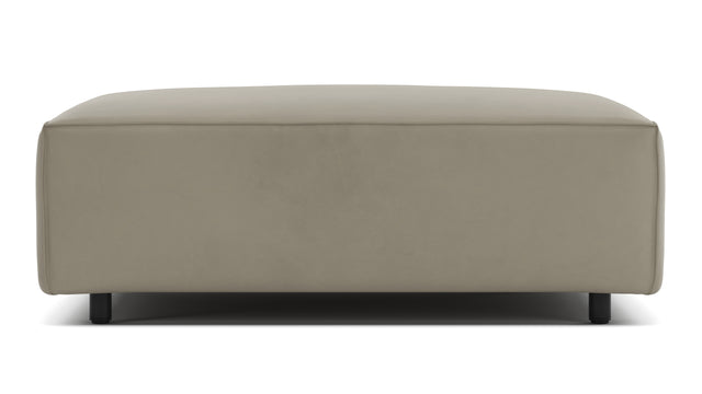 Extrasoft - Extrasoft Sectional Module, Extra Small Seat, Beige Gray Vegan Leather