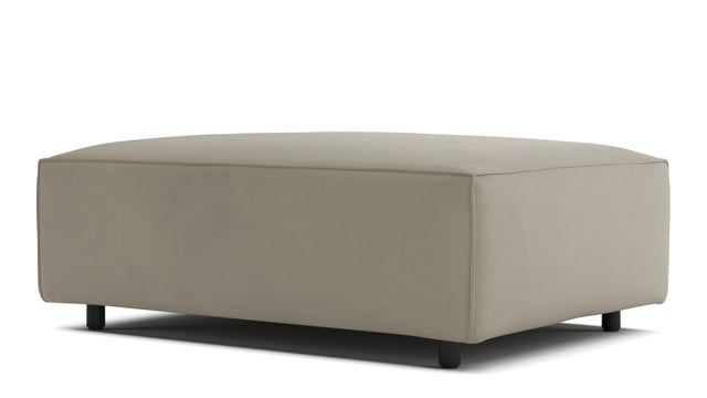 Extrasoft - Extrasoft Sectional Module, Extra Small Seat, Beige Gray Vegan Leather