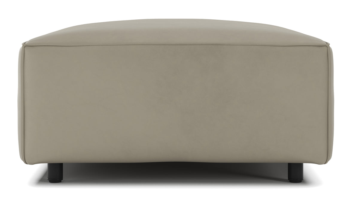 Extrasoft - Extrasoft Sectional Module, Extra Small Seat, Beige Gray Vegan Leather