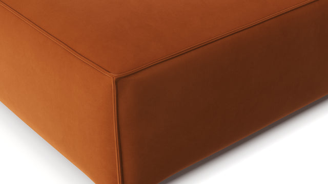 Extrasoft - Extrasoft Sectional Module, Extra Small Seat, Burnt Orange Velvet