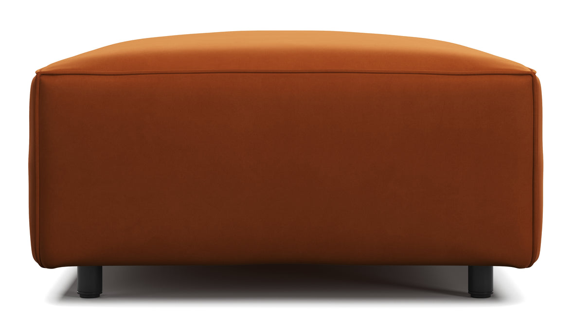 Extrasoft - Extrasoft Sectional Module, Extra Small Seat, Burnt Orange Velvet