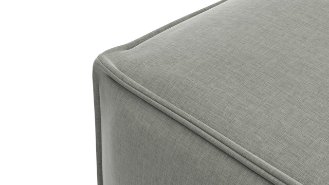 Extrasoft - Extrasoft Sectional Module, Extra Small Seat, Soft Gray Brushed Weave