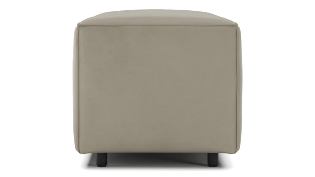 Extrasoft - Extrasoft Sectional Module, Large Armrest, Beige Gray Vegan Leather