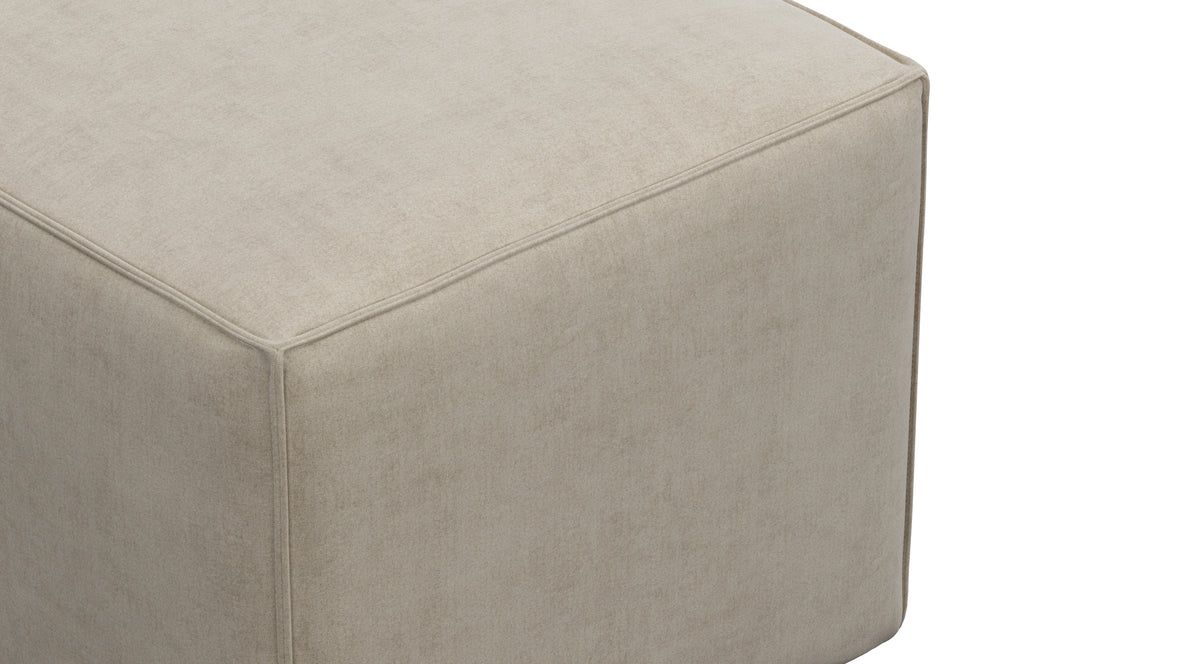 Extrasoft - Extrasoft Sectional Module, Large Armrest, Biscotti Brushed Weave