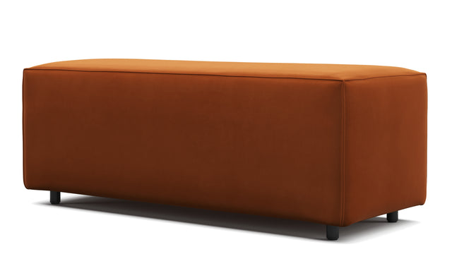 Extrasoft - Extrasoft Sectional Module, Large Armrest, Burnt Orange Velvet