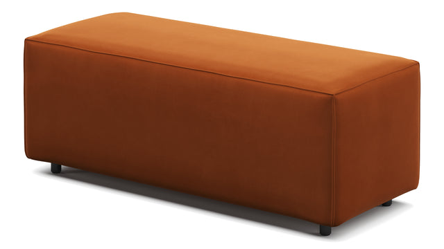 Extrasoft - Extrasoft Sectional Module, Large Armrest, Burnt Orange Velvet