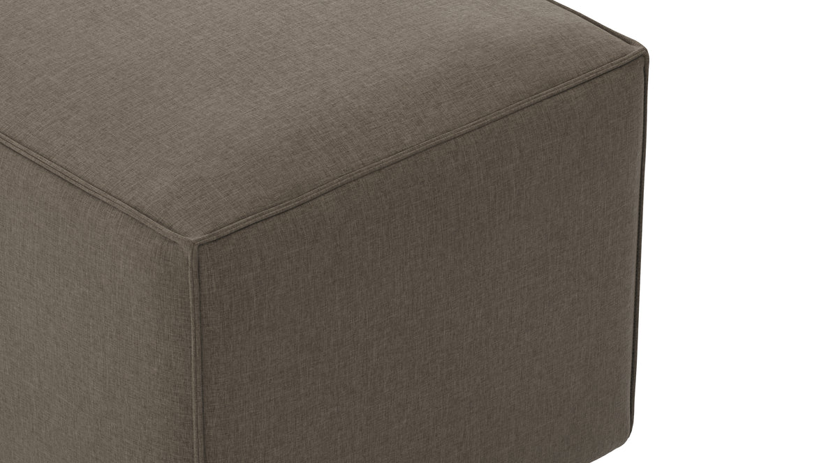 Extrasoft - Extrasoft Sectional Module, Large Armrest, Coffee Brushed Weave