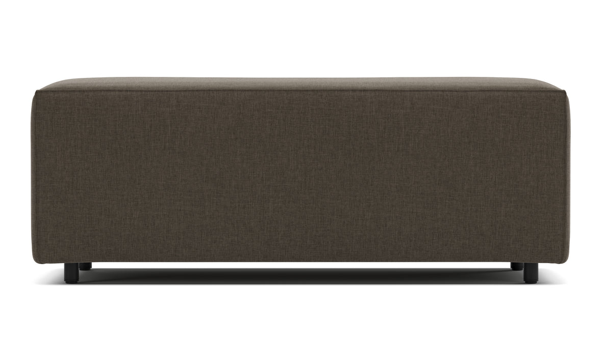 Extrasoft - Extrasoft Sectional Module, Large Armrest, Coffee Brushed Weave