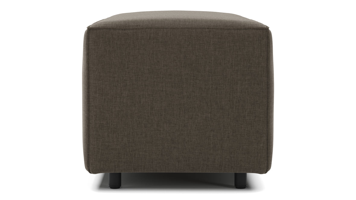 Extrasoft - Extrasoft Sectional Module, Large Armrest, Coffee Brushed Weave