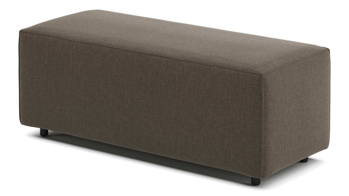 Extrasoft - Extrasoft Sectional Module, Large Armrest, Coffee Brushed Weave