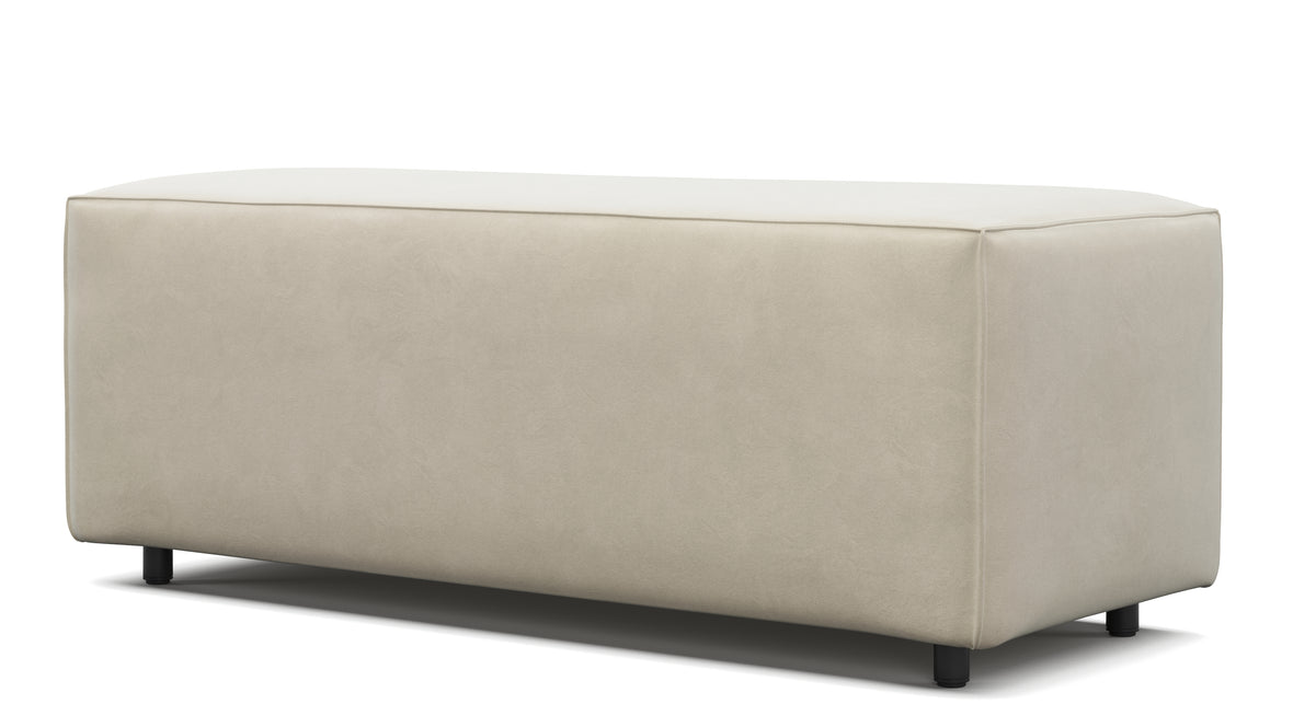 Extrasoft - Extrasoft Sectional Module, Large Armrest, Eggshell Vegan Suede