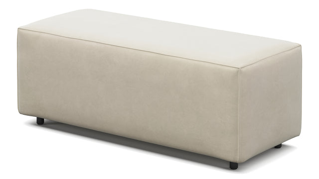 Extrasoft - Extrasoft Sectional Module, Large Armrest, Eggshell Vegan Suede