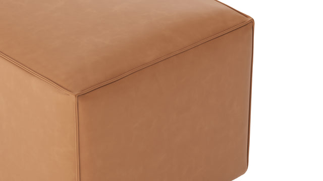 Extrasoft - Extrasoft Sectional Module, Large Armrest, Tan Vegan Leather