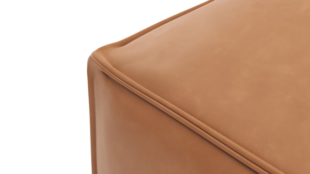 Extrasoft - Extrasoft Sectional Module, Large Armrest, Tan Vegan Leather