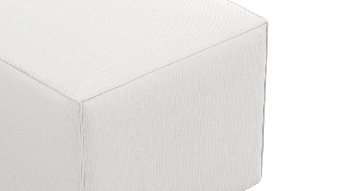 Extrasoft - Extrasoft Sectional Module, Large Armrest, White Linen