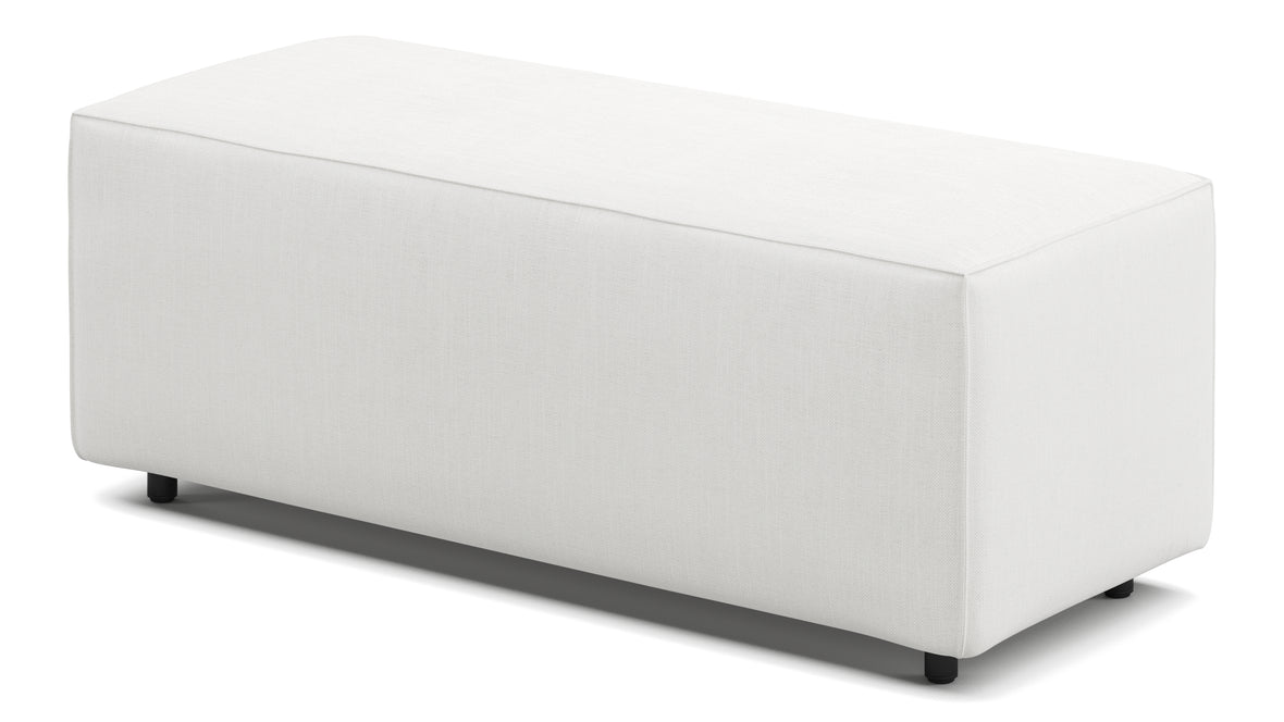 Extrasoft - Extrasoft Sectional Module, Large Armrest, White Linen