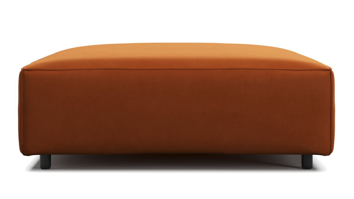 Extrasoft - Extrasoft Sectional Module, Large Seat, Burnt Orange Velvet