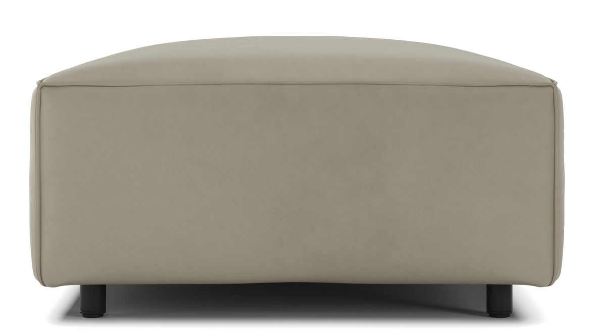 Extrasoft - Extrasoft Sectional Module, Medium Seat, Beige Gray Vegan Leather