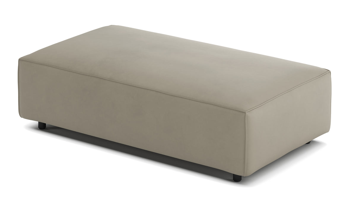 Extrasoft - Extrasoft Sectional Module, Medium Seat, Beige Gray Vegan Leather