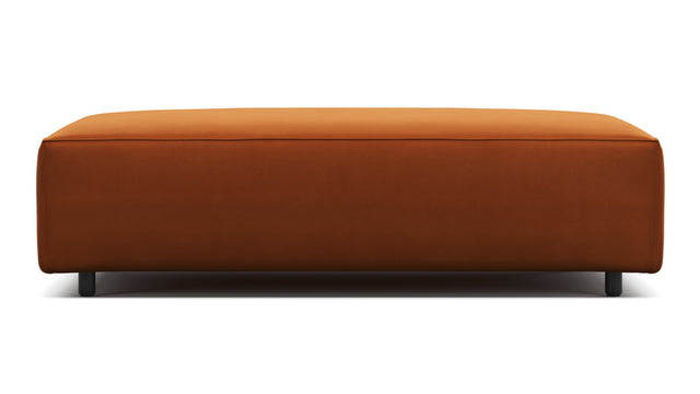 Extrasoft - Extrasoft Sectional Module, Medium Seat, Burnt Orange Velvet