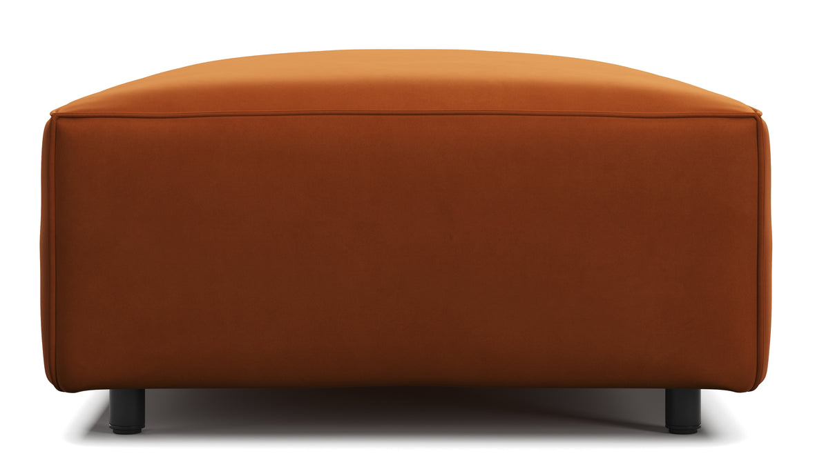 Extrasoft - Extrasoft Sectional Module, Medium Seat, Burnt Orange Velvet