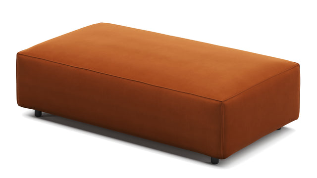 Extrasoft - Extrasoft Sectional Module, Medium Seat, Burnt Orange Velvet