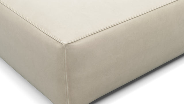 Extrasoft - Extrasoft Sectional Module, Medium Seat, Eggshell Vegan Suede