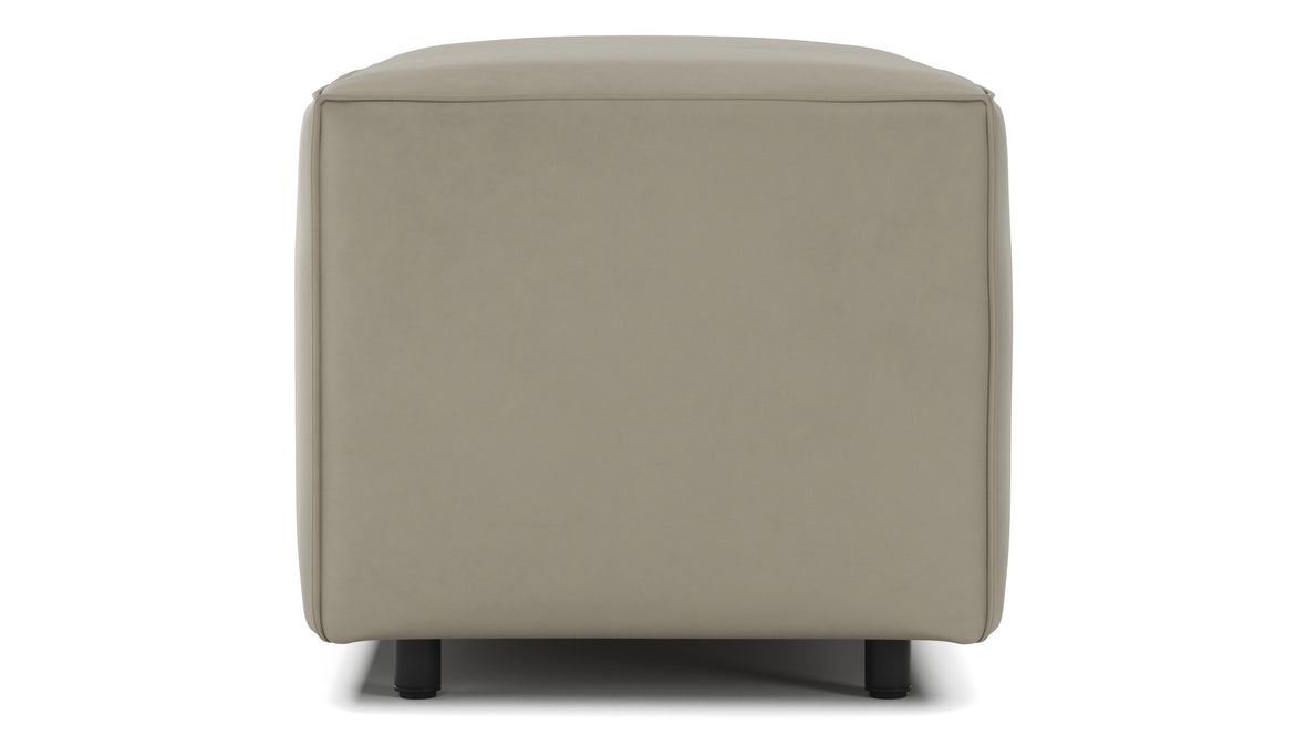 Extrasoft - Extrasoft Sectional Module, Small Armrest, Beige Gray Vegan Leather