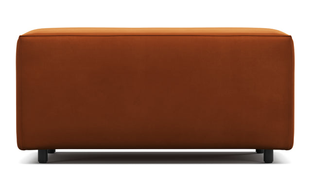 Extrasoft - Extrasoft Sectional Module, Small Armrest, Burnt Orange Velvet