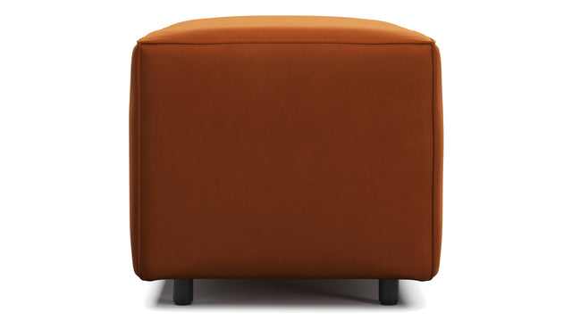 Extrasoft - Extrasoft Sectional Module, Small Armrest, Burnt Orange Velvet