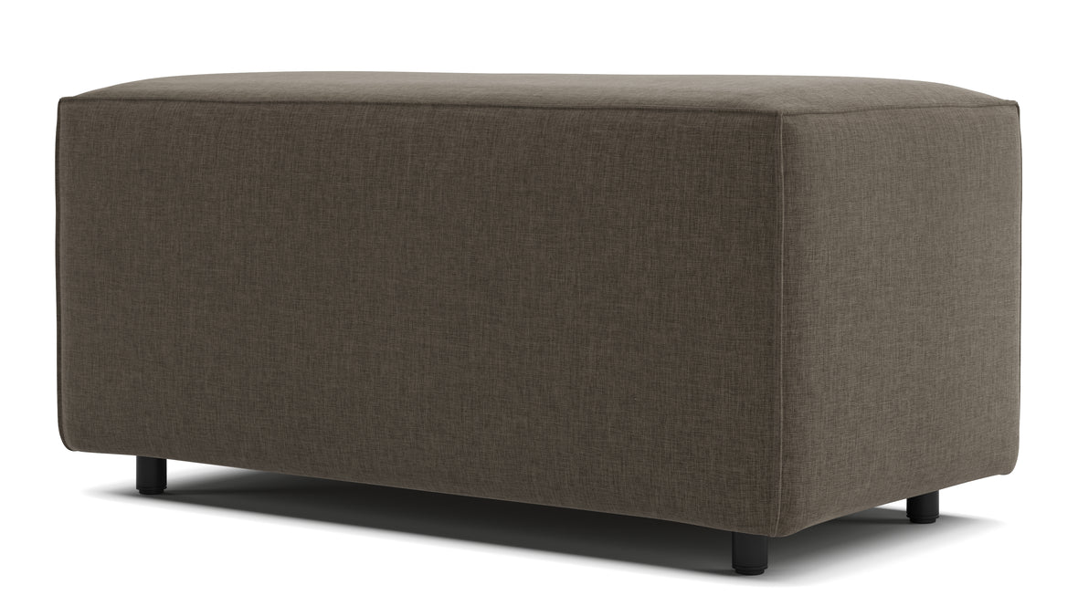 Extrasoft - Extrasoft Sectional Module, Small Armrest, Coffee Brushed Weave