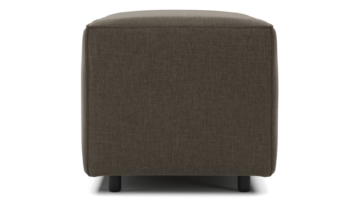 Extrasoft - Extrasoft Sectional Module, Small Armrest, Coffee Brushed Weave