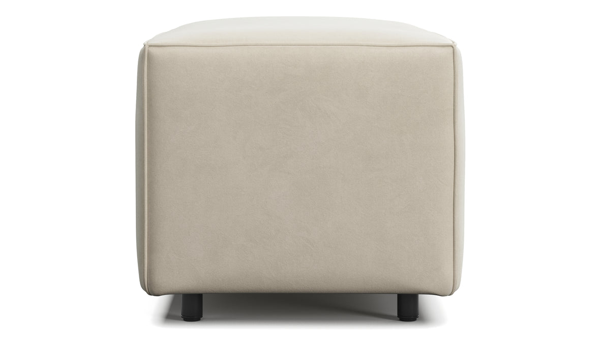 Extrasoft - Extrasoft Sectional Module, Small Armrest, Eggshell Vegan Suede